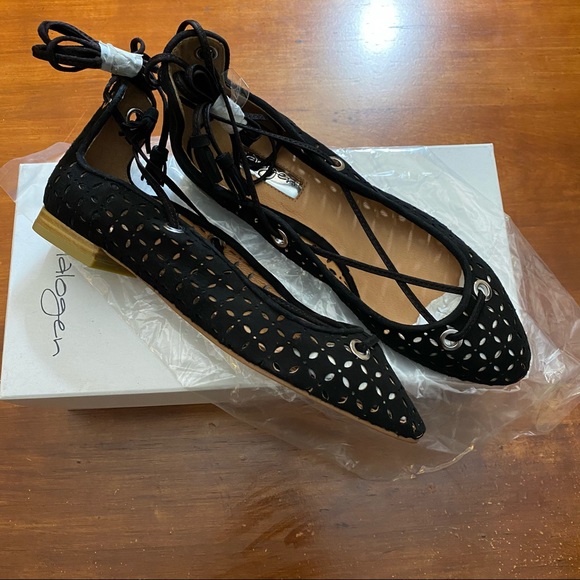 Halogen suede Lace up Flats - Picture 2 of 4